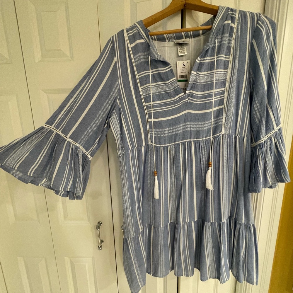 Tommy Bahama Blue and White Striped Dress Brand New - Never Worn